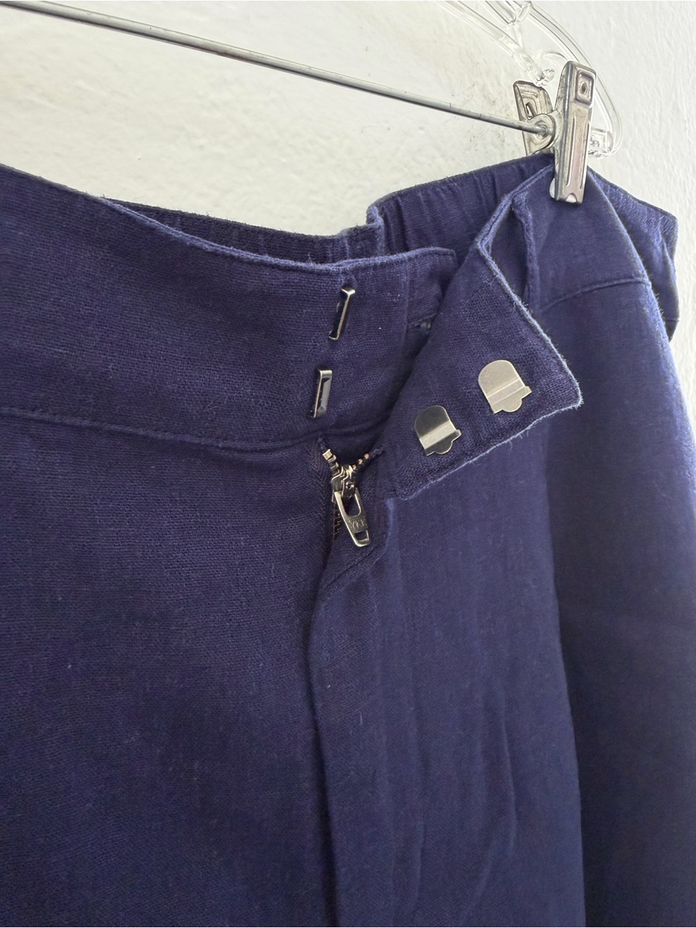 A New Day NWT Navy Linen Blend Cropped Wide Leg Pants Size 16 NWT - Picture 6 of 15